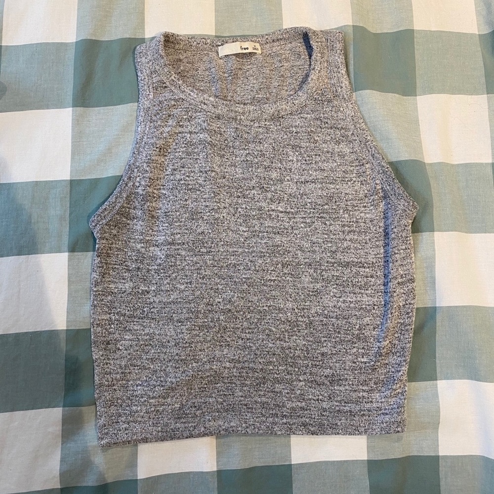 Aritzia Gray Crop Top
